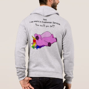 Customer Service Unicorn Hoodie