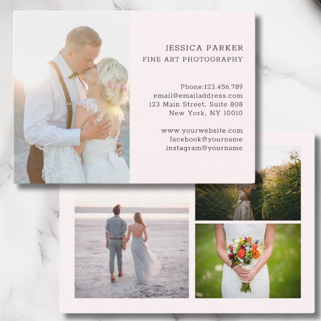 Customer specific 4 photo photograph  business card (Customer specific 4 photo photography business card)