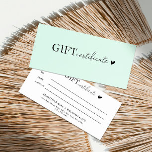 Customer specific Business Gift Certificate