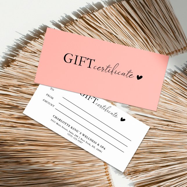 Customer specific Business Gift Certificate (Creator Uploaded)