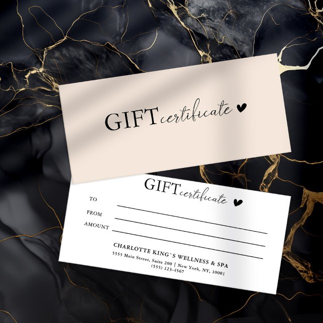 Customer specific Business Gift Certificate (Creator Uploaded)