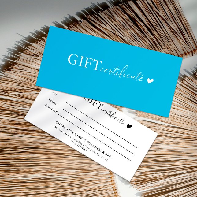 Customer specific Business Gift Certificate (Creator Uploaded)