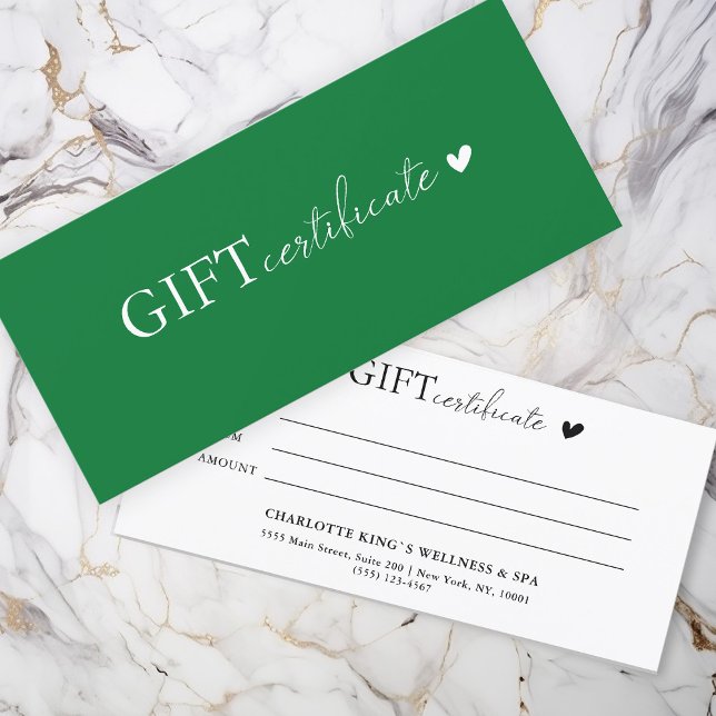 Customer specific Business Gift Certificate (Creator Uploaded)