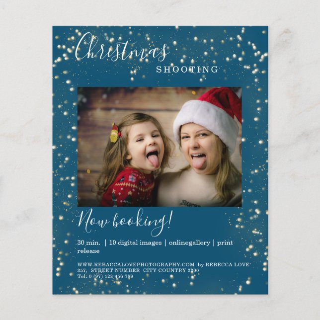 Customer specific Christmas Lights photo flyer (Front)