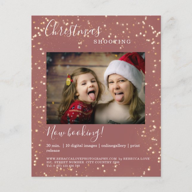 Customer specific Christmas Lights photo flyer (Front)