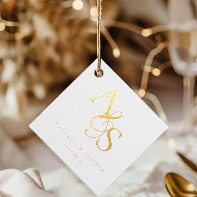 Customer Specific, Elegant, Classic, Monogram Favour Tags (Creator Uploaded)