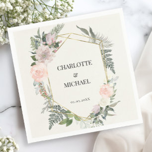 Customer-specific eucalyptus flowers napkins