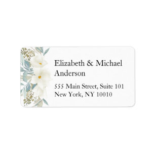 Customer-specific floral, Magnolia leafy Label