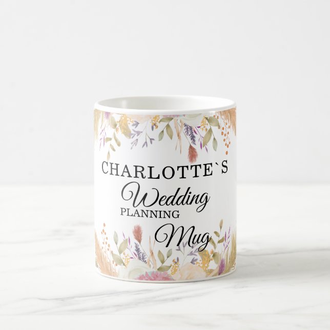 Customer specific, floral "Wedding-Planning-Mug" Coffee Mug (Center)