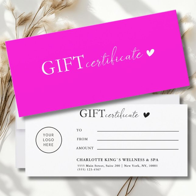 Customer specific Logo Business Gift Certificate (Customer specific, Logo Business Gift Certificate)