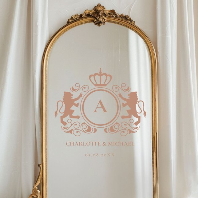 Customer Specific Logo Monogram Wedding (Customer specific, logo, monogram wedding, window cling with your names and date.)