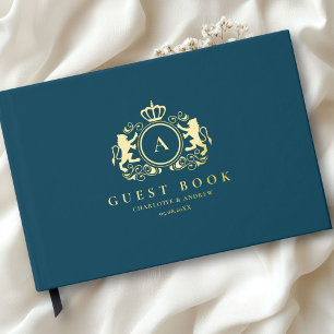 Customer specific Logo Monogram Wedding Guest Book