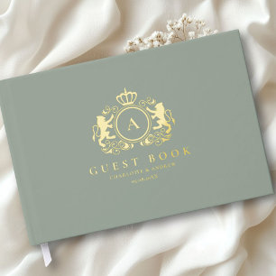 Customer specific Logo Monogram Wedding Guest Book