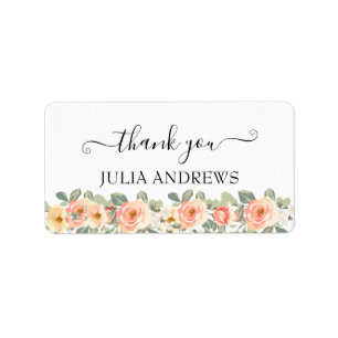 Customer-specific "Thank you!" floral, beautiful  Label