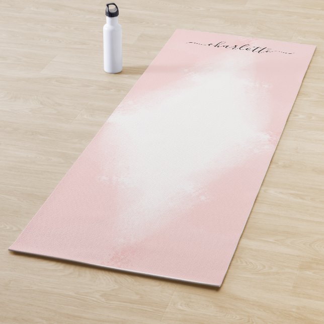 Customer specific watercolor pink-blush yoga mat (In Situ)