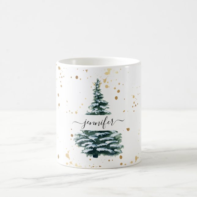 customer specific winter fir tree coffee mug (Center)
