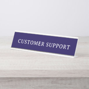 CUSTOMER SUPPORT Professional Modern Desk Name Plate