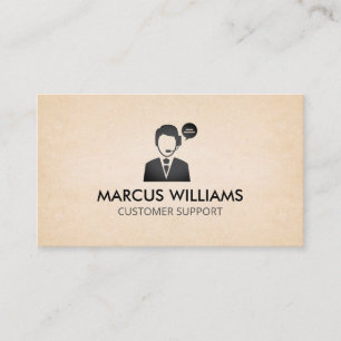 Customer Support Texture Background Business Card