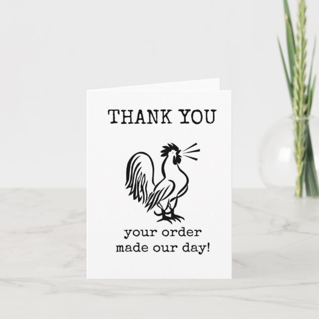 Customer Thank You, Appreciation, Cute Card (Front)
