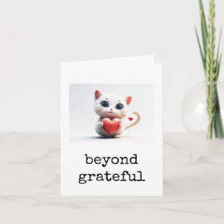 Customer Thank You Card, Appreciation, Cute Cat Card