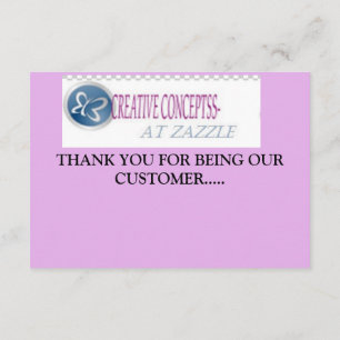 CUSTOMER THANK YOU CARDS