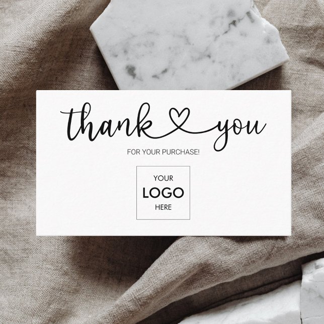 Customer Thank You Girly Heart Social Media Business Card (Creator Uploaded)