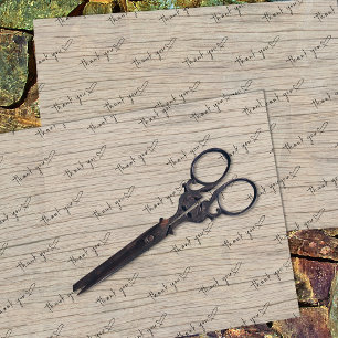 Customer Thank You Hearts on Wood Tissue Paper