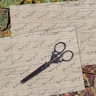 Customer Thank You Hearts on Wood Tissue Paper