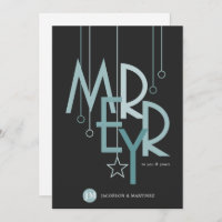 Customer Thank You Holiday Simple Merry Teal