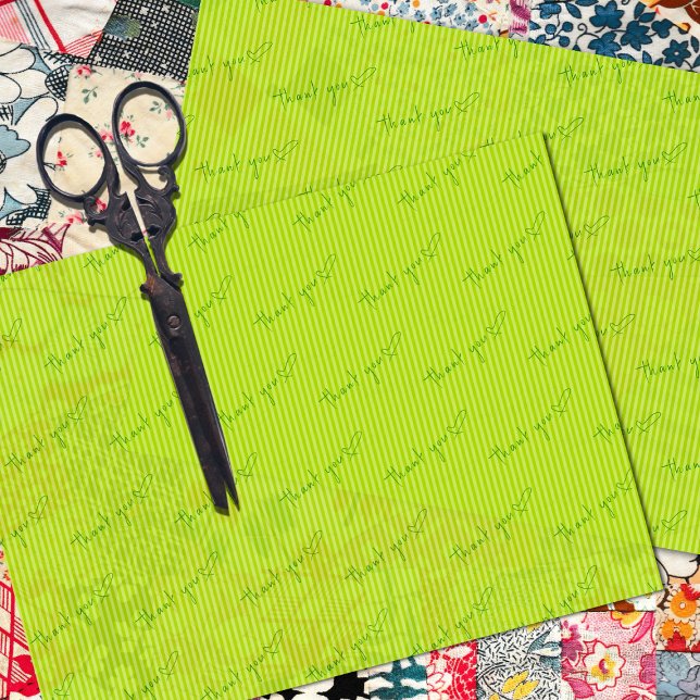 Customer Thank You Lime Stripes Tissue Paper (Creator Uploaded)