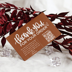 Customer Thank You Package Insert QR Code Coupon