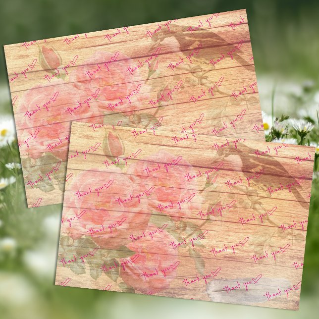 Customer Thank You Roses and Bird Tissue Paper (Creator Uploaded)