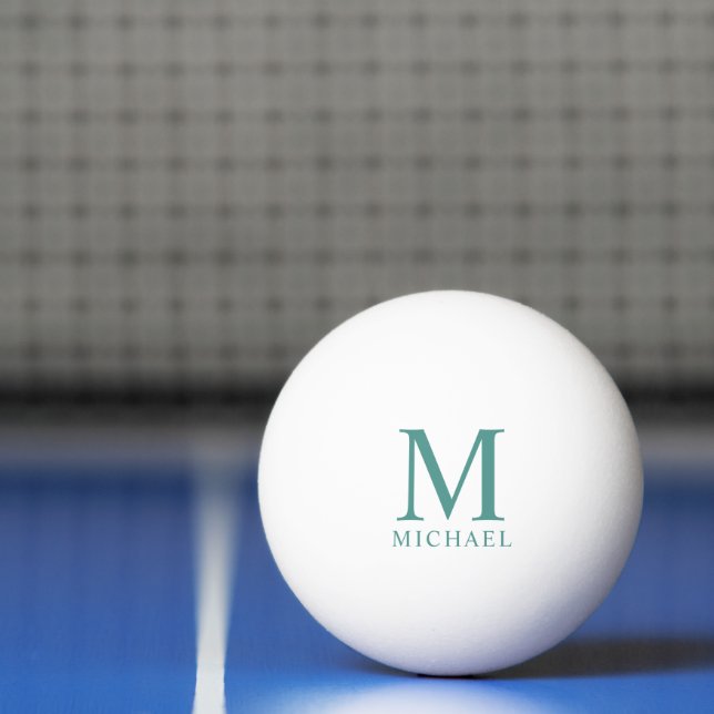 Customers Monogrammed Modern Elegant Template Ping Pong Ball (Net)