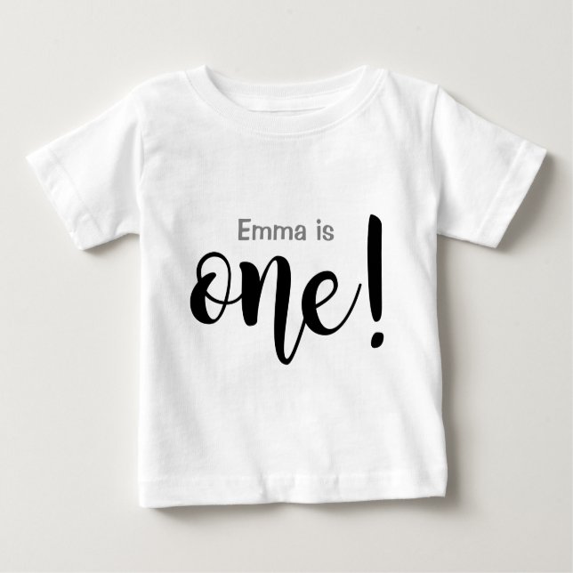Customisable 1 Year Old Baby Girl T-shirt (Front)