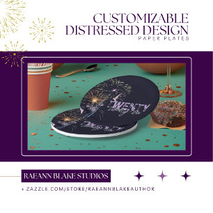 Customisable 2026 Distressed Design Paper Plate