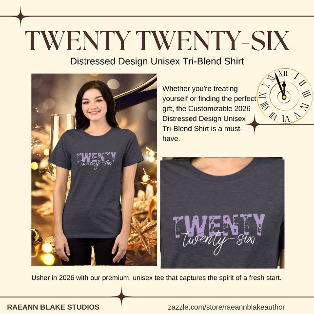Customisable 2026 Distressed Design Unisex  Tri-Blend Shirt (Creator Uploaded)