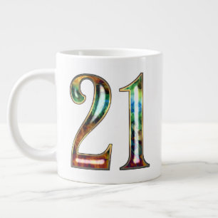 Customisable 21 & Holding Large Coffee Mug