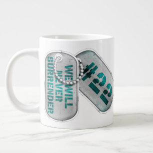 Customisable "22 DOG TAGS" Jumbo Coffee Mug