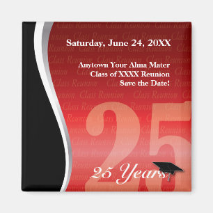 Customisable 25 Year Class Reunion Magnet