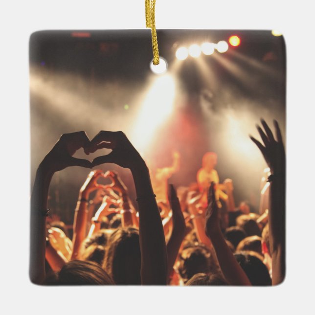 Customisable 2-sided Elegant Scrolls 2 Photo Ceramic Ornament (Front)