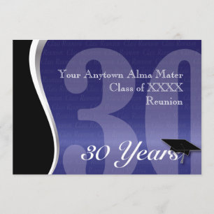Customisable 30 Year Class Reunion Invitation