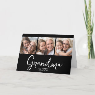 Customisable 3 Photo Grandma Grandparents Day Card