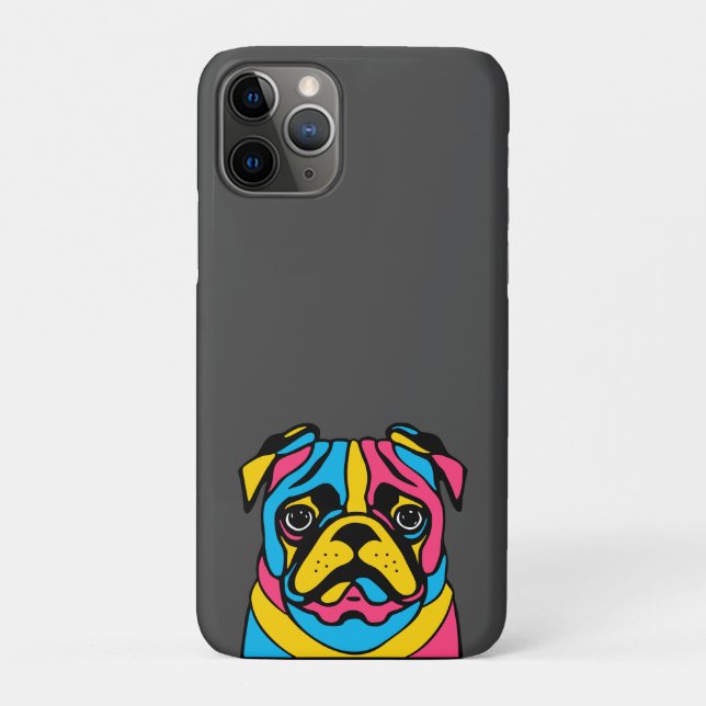 customisable 3 tone pug Case-Mate iPhone case (Back)