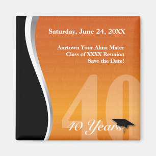 Customisable 40 Year Class Reunion Magnet