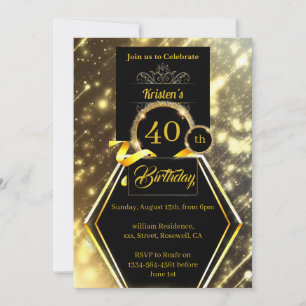 Customisable 40th Birthday Invitation