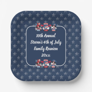 Customisable 4th of July Celebration Design Paper Plate