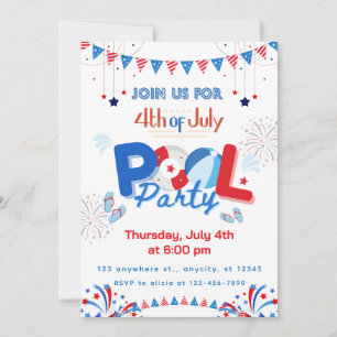 Customisable 4th of July Party Invitation