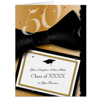 Customisable 50 Year Class Reunion Invitation