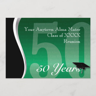 Customisable 50 Year Class Reunion Invitation