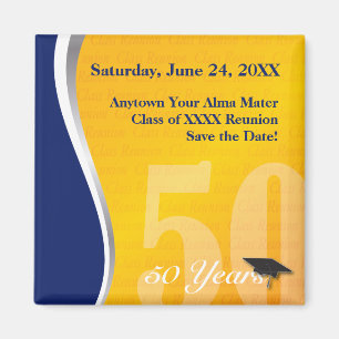 Customisable 50 Year Class Reunion Magnet